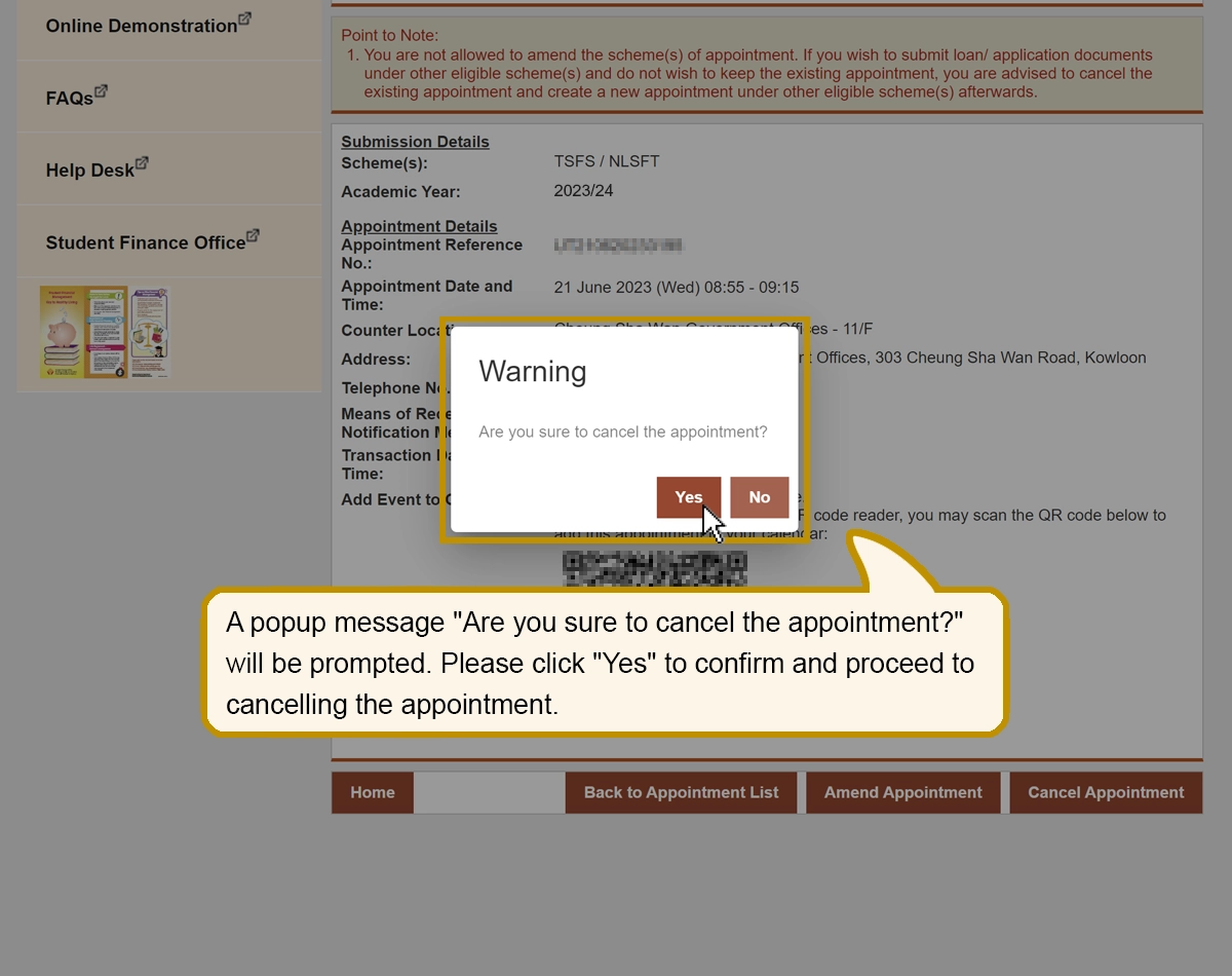 SFO Elink My Counter Appointments